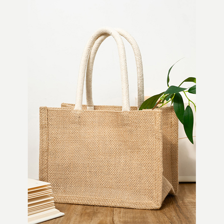 jute beach tote bag